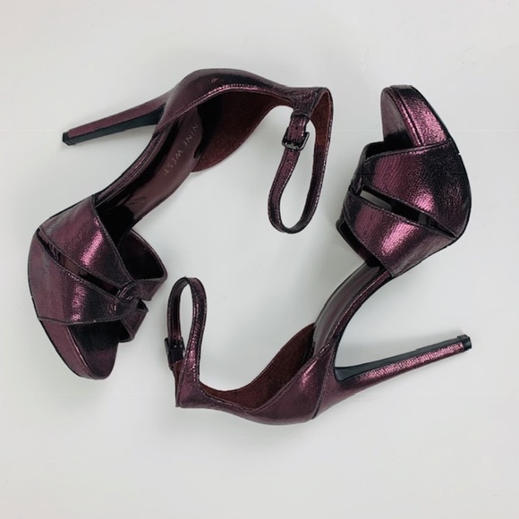 Nine West metallic grape/purple heels. 7M. NWOT. - Picture 5 of 16